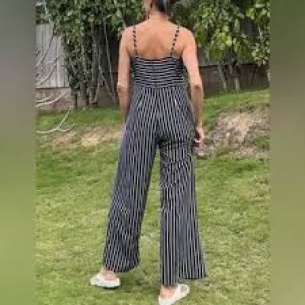 NWT Active USA Black and White Striped Maxi Dress - Picture 7 of 10